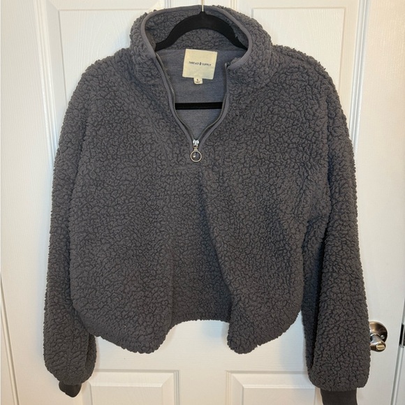 Thread & Supply Fleece Sweater Pullover - Picture 1 of 5